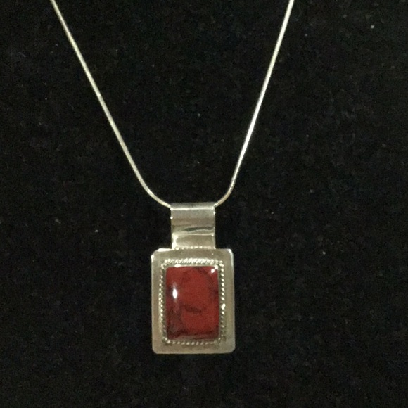 STUNNING BOLD STERLING STAMPED π NECKLACE - Picture 1 of 6